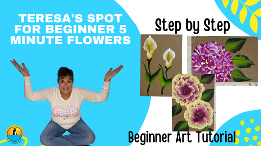 How to paint a Calla Lily, Peace Rose and Hydrangea in 10 minutes