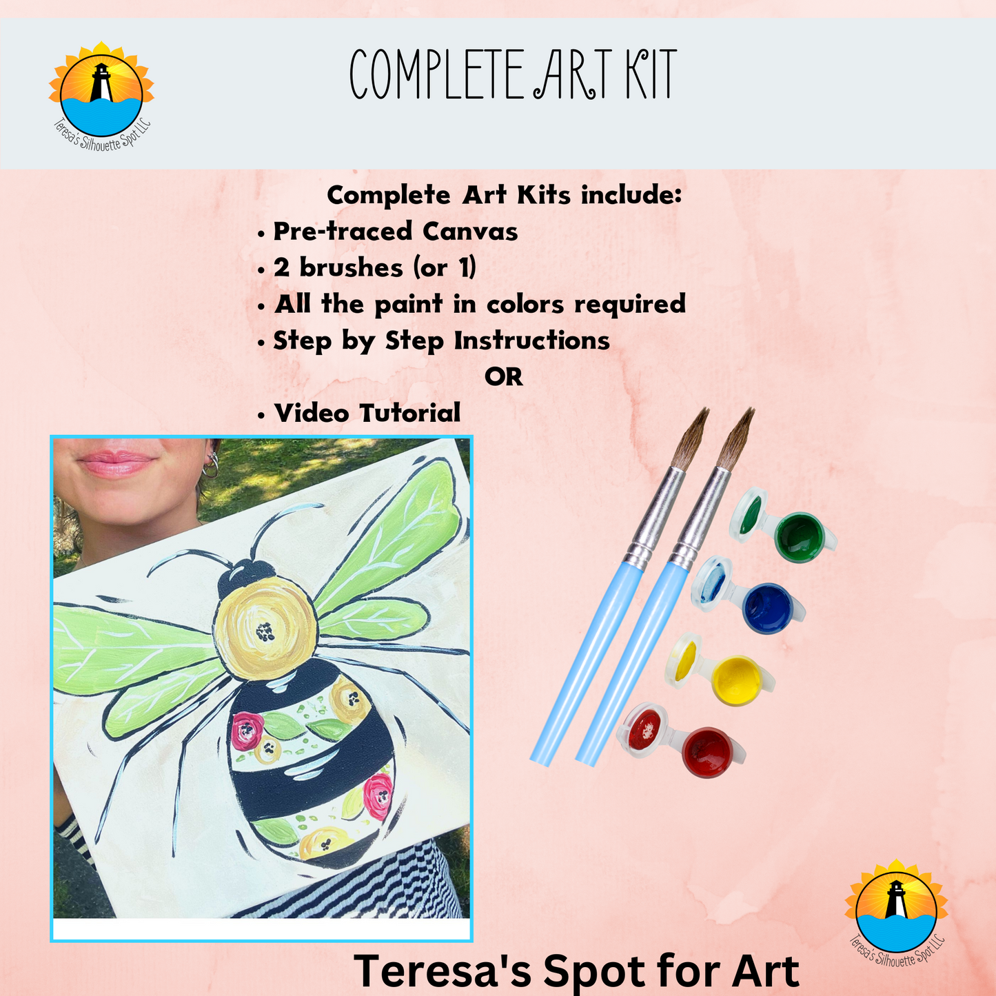 Floral Bee Complete Art Kit