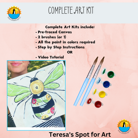 Floral Bee Complete Art Kit