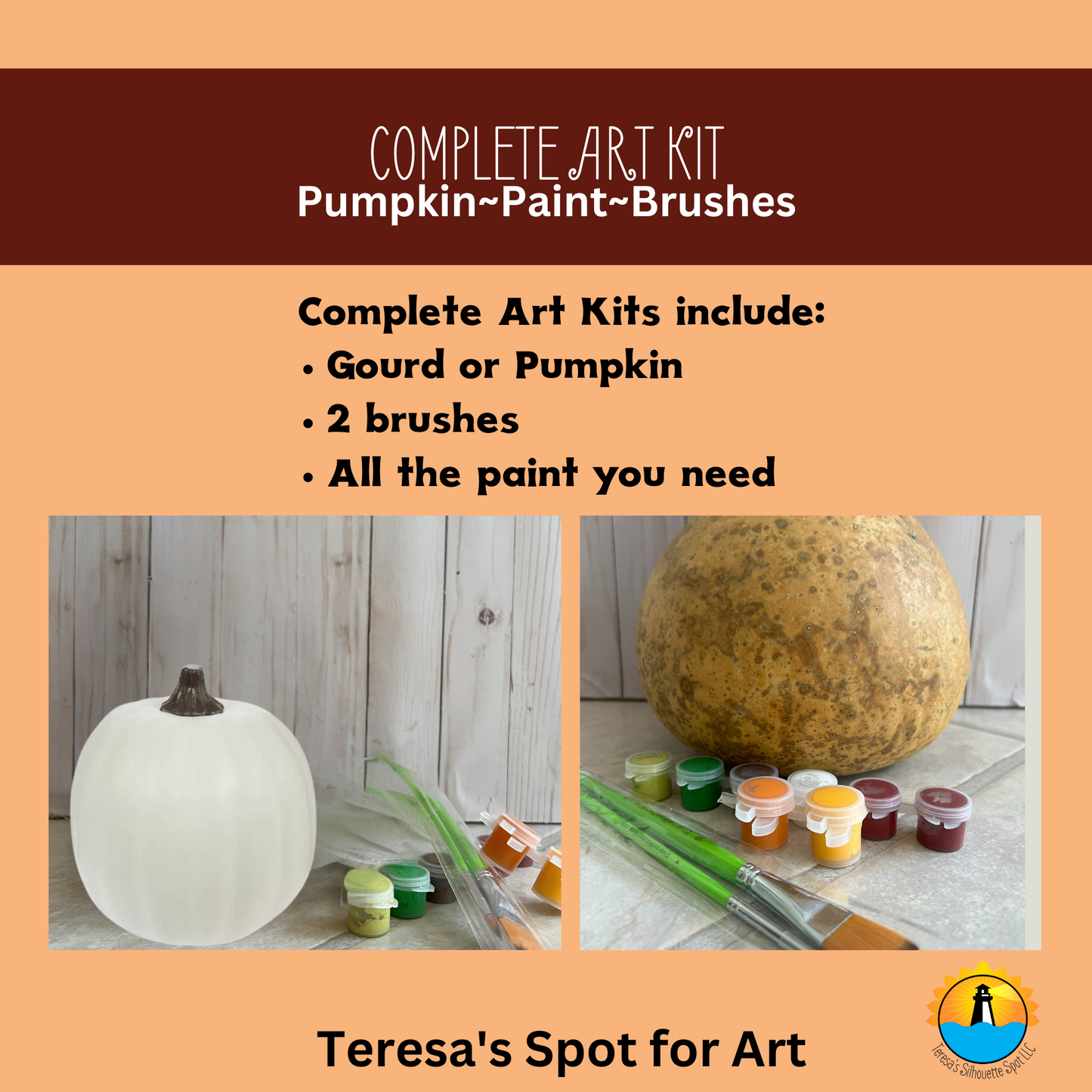 Creative Course Collab Fall Flair Pumpkin or Gourd Complete Art Kit