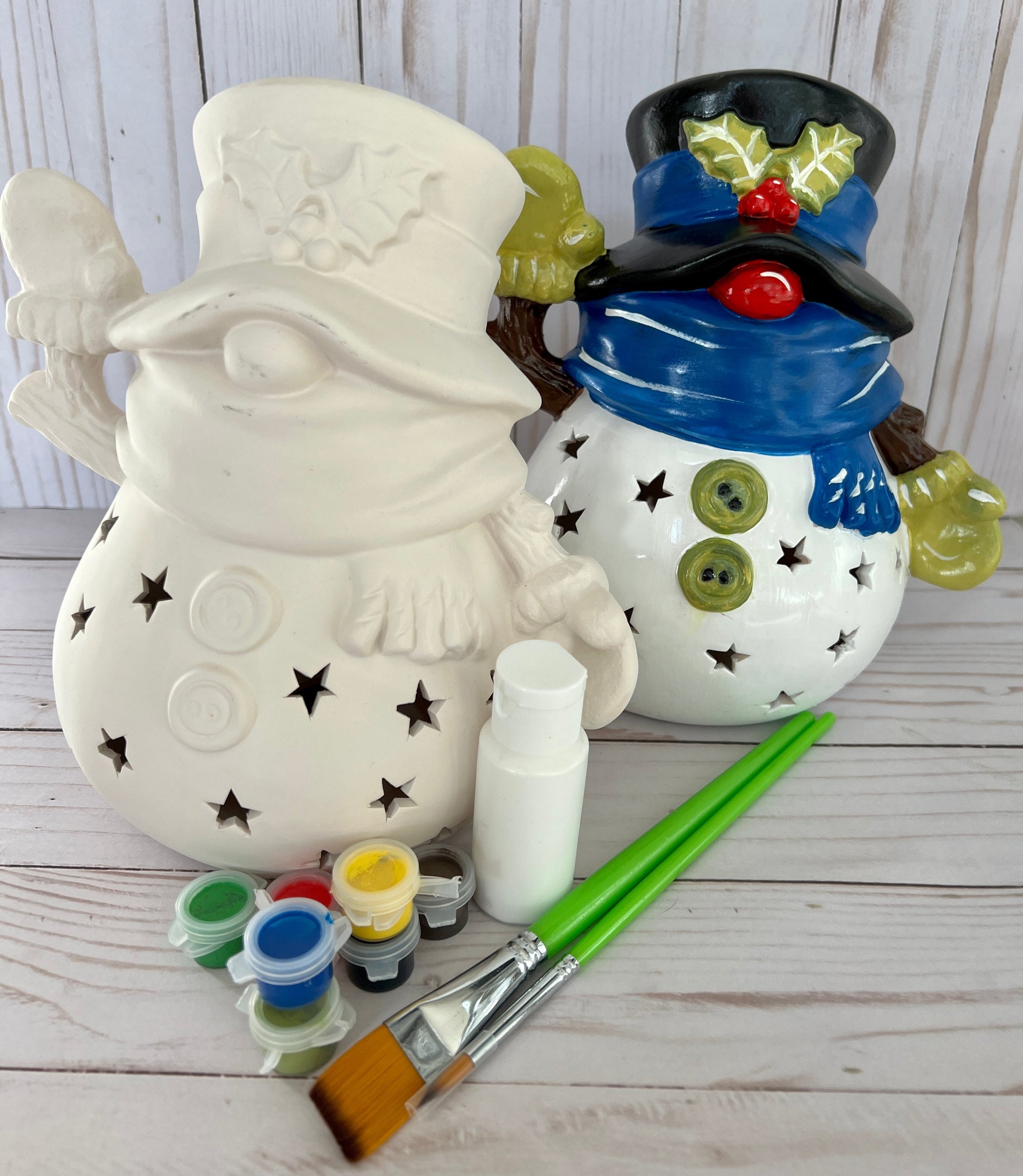 New Year's Eve Snowman Art Party Kit! At Home Paint Party Supplies