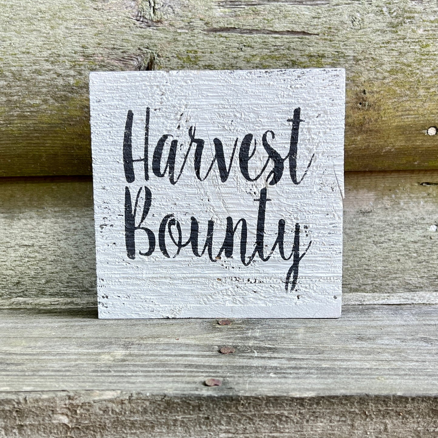 Farmhouse Rustic Wood Fall Autumn Home Decor Harvest Bounty Sign