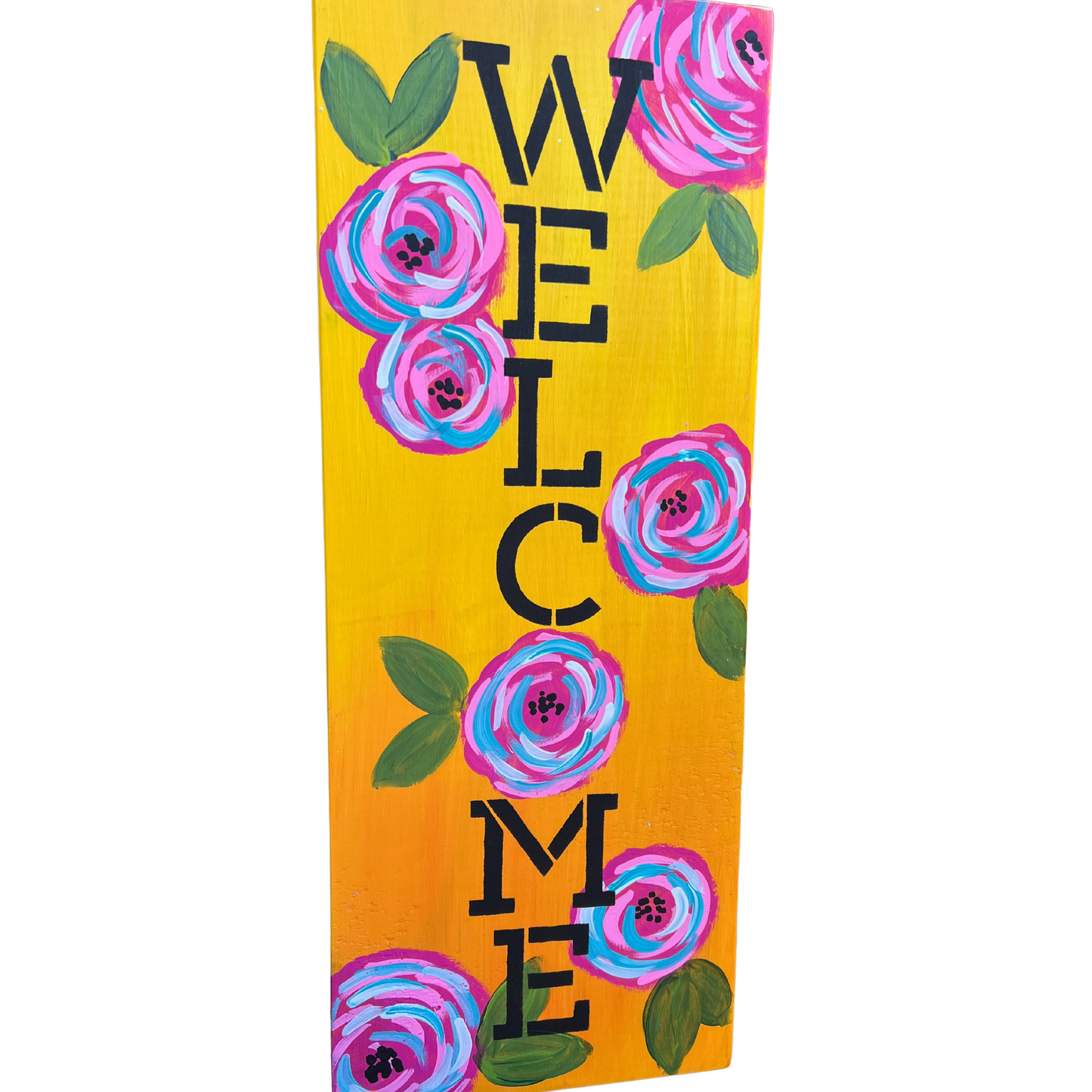 Boho Welcome Sign with Hombre Yellows