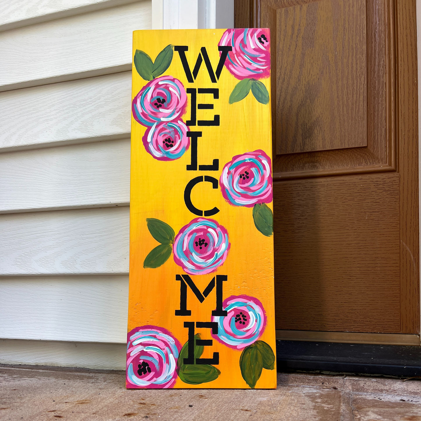 Boho Welcome Sign with Hombre Yellows