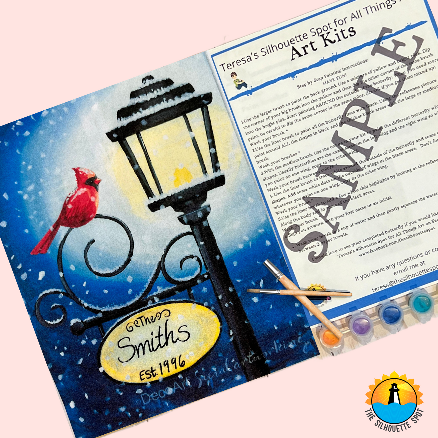 Winter Cardinal Complete Art Party Kits