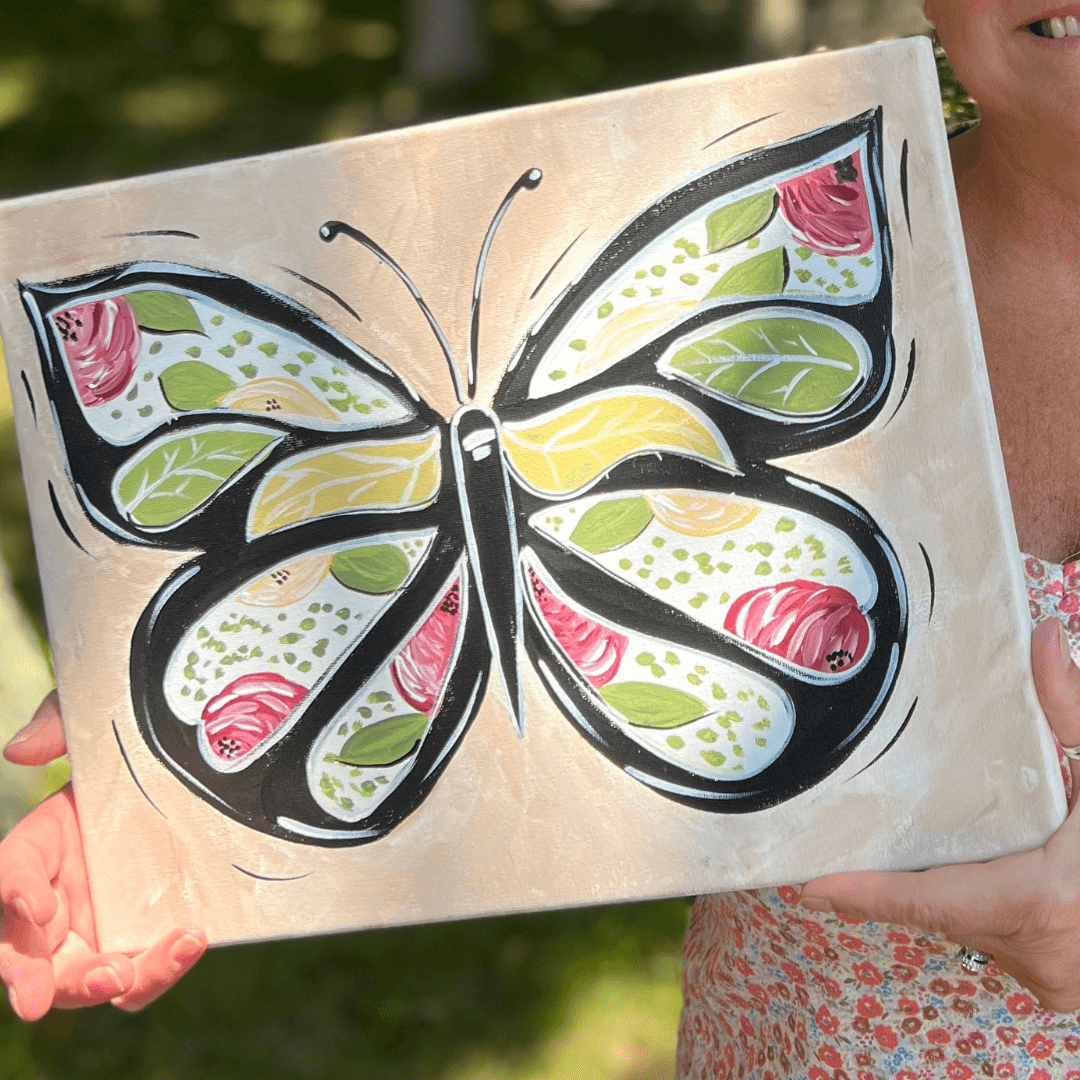 Boho Floral Butterfly Video Tutorial Class Only