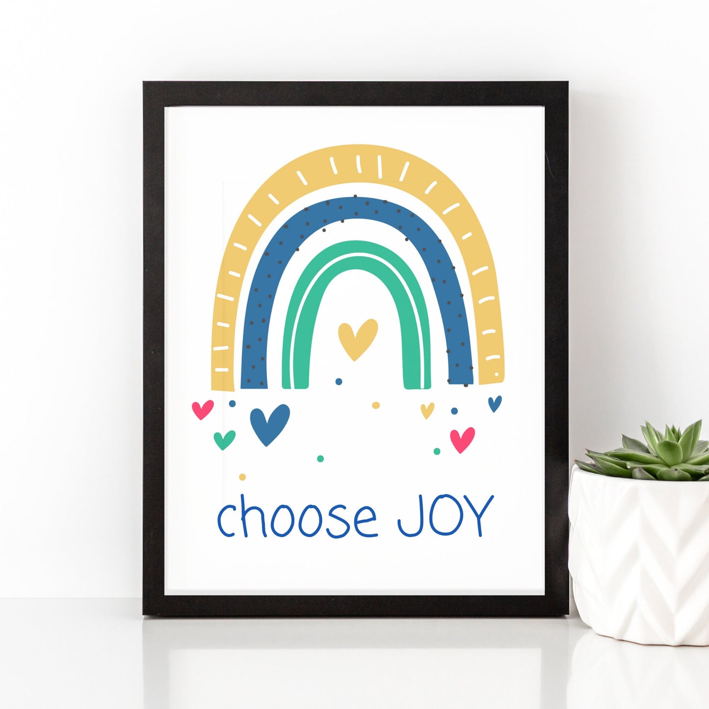 Rainbow Digital Wall Art for Child's Room |Choose Joy Printable